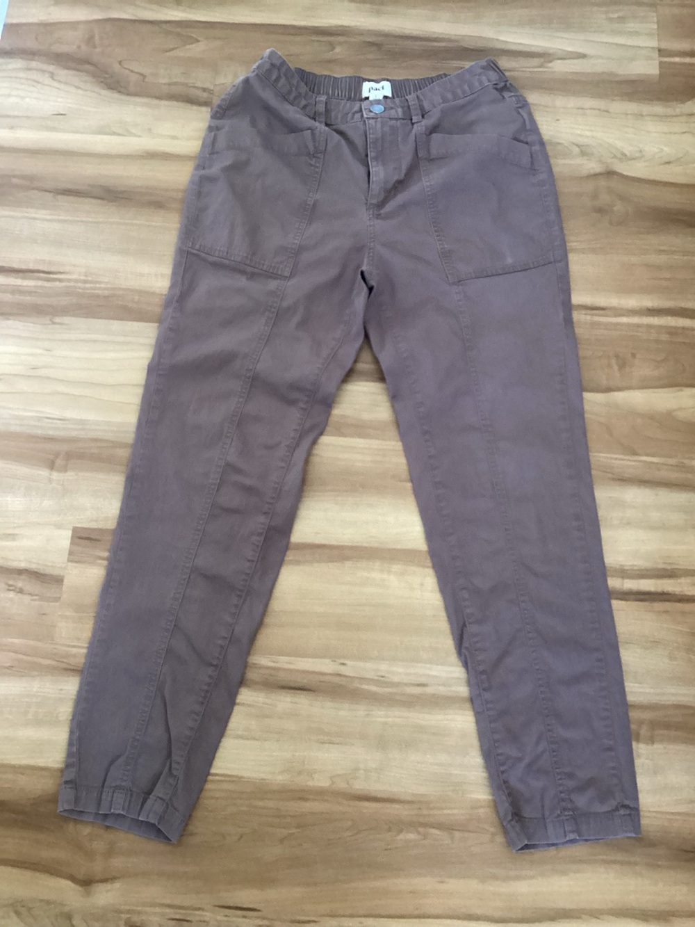 Pact deep taupe pants